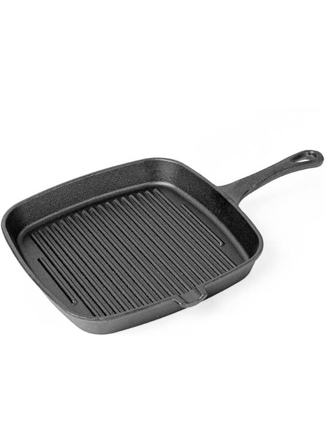 Cast Iron Square Skillet 22.5cm – Perfect for Grilling Steaks, Fish, and Meals – Heavy-Duty Induction Cookware for Kitchen and Restaurant Use - Image 1